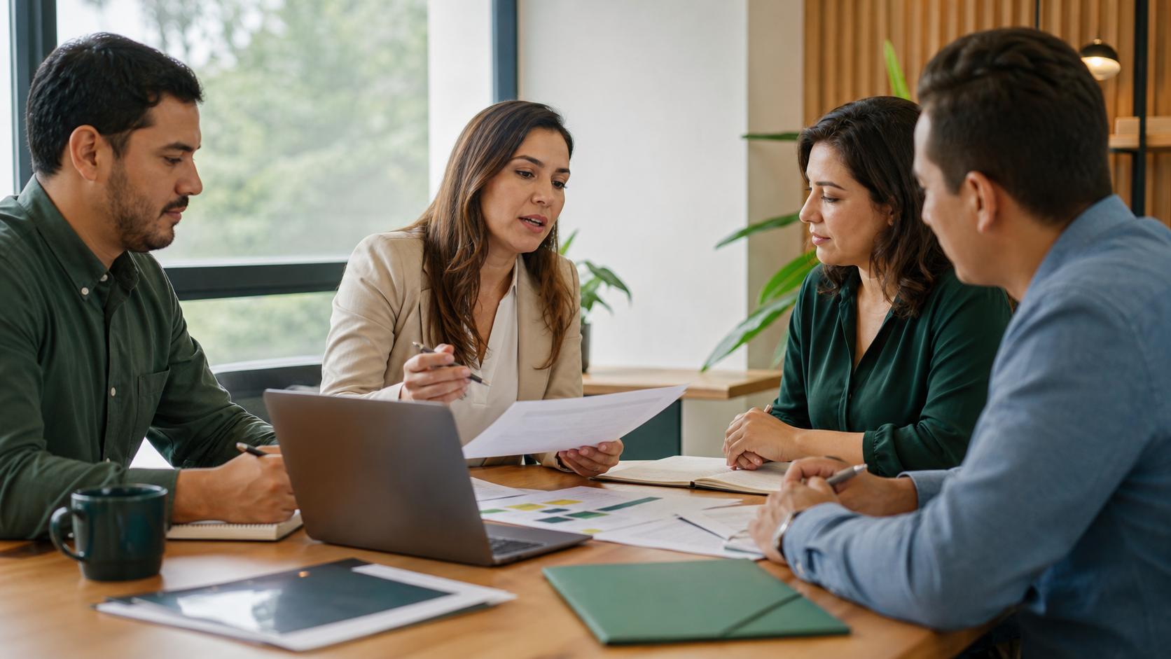 Sesión de consultoría revisando documentación preventiva con una empresa